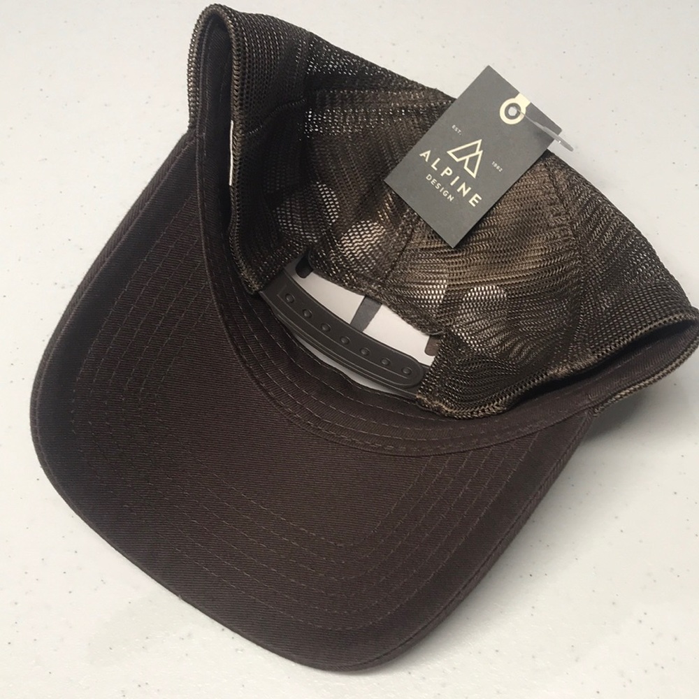 🆕 ALPINE DESIGN Men’s Brown Baseball Trucker Hat - Picture 2 of 2